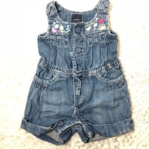 Baby Gap 0-3mos adorable jean overall one piece